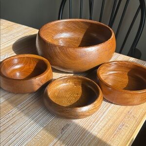 Teak Wood Bowl Set of 4